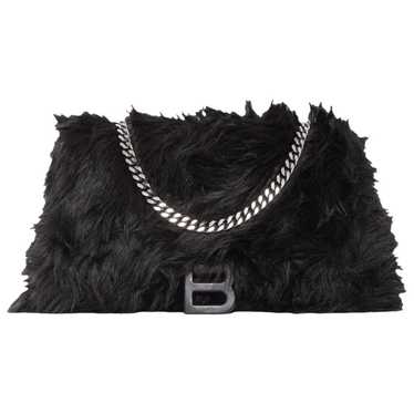 Balenciaga Hourglass faux fur crossbody bag