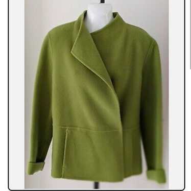 Eileen Fisher Wool/Cashmere Green Jacket