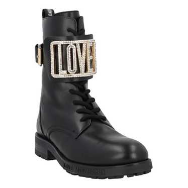 Moschino Love Leather biker boots