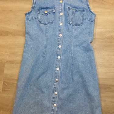 Vintage Jeanology denim button down dress