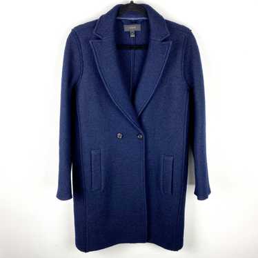 J.Crew Navy Wool Long Peacoat Size 4 EUC