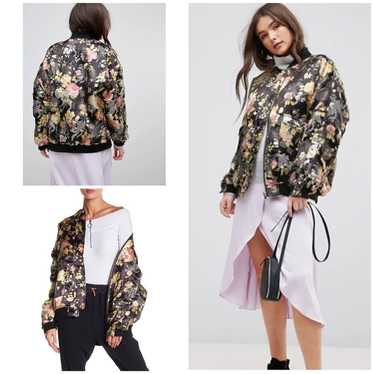 Free People Asian Floral Jacquard Jacket