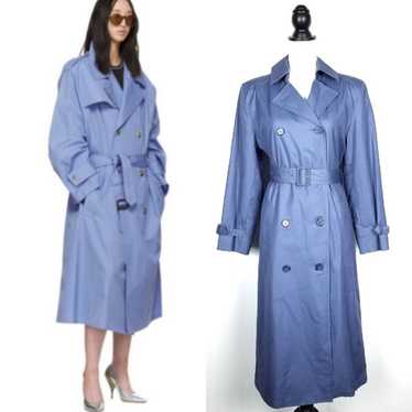 Vintage Misty Harbor Blue Trench Coat