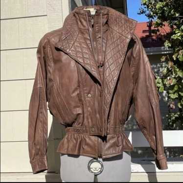 Vintage brown leather jacket