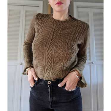 •J.Crew• Vintage Wool Cable Knit Sweater