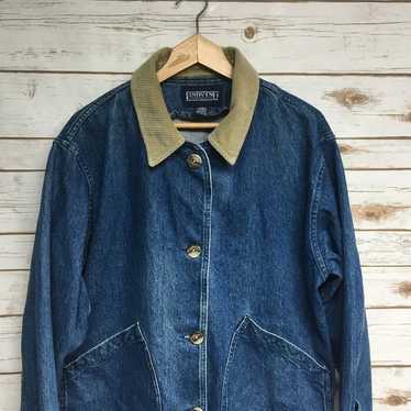 Vintage 80's 90's Women's Lands' End Denim Chore C