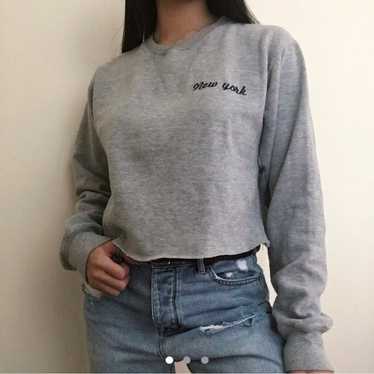 NWOT Brandy Melville Cropped NY Crewneck