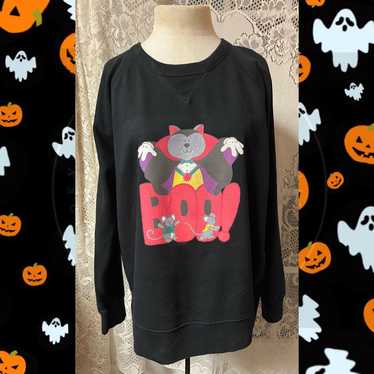 Vintage Halloween print sweater