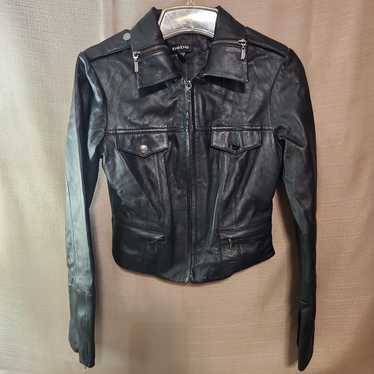 Bebe Black Genuine Leather Jacket