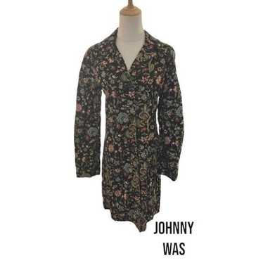 Johnny Was Black Embroidered Coat