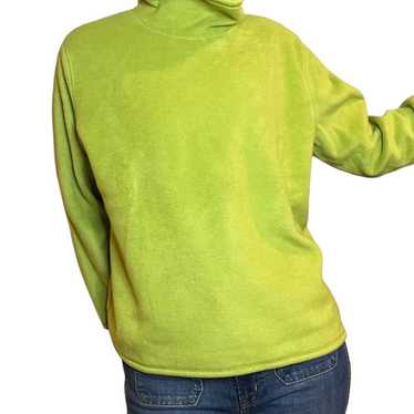 Y2K Coldwater Creek neon lime green pullover fleec