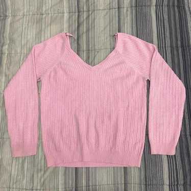 Vintage Y2k Old Navy Pink cable knit sweater