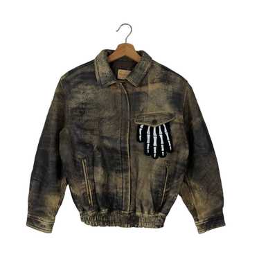 Miyake leather issey bomber jacket - Gem Miyake leather issey bomber jacket - Gem