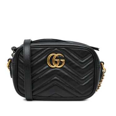 Black Gucci Mini GG Marmont Matelasse Crossbody