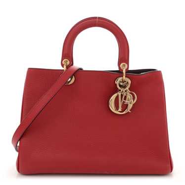 CHRISTIAN DIOR Bullcalf Medium Diorissimo Tote Red