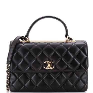 CHANEL Trendy CC Top Handle Bag Quilted Lambskin M