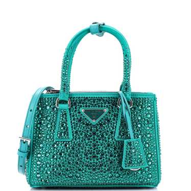 PRADA Galleria Double Zip Tote Crystal Embellished