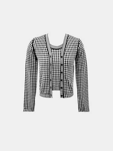 Christian Dior 2020s Check Cashmere-silk Knit Twin