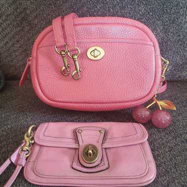 Coach Camera Crossbody Bag With Clutch Wristlet/Wa