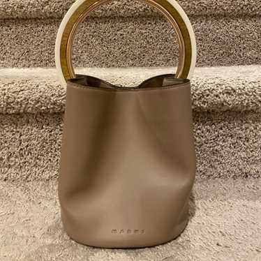 Leather bucket bag