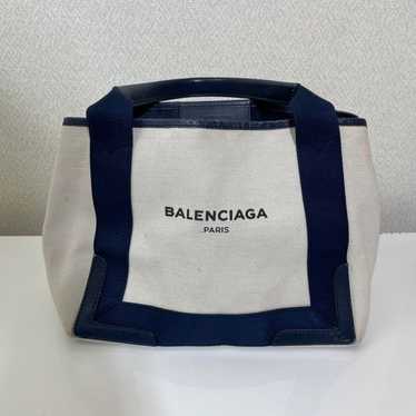 BALENCIAGA Tote Bag White/Navy