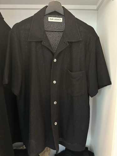 Our legacy ブラック 半袖シャツ サイズ48 BOX SHIRT Our Legacy - Box Shirt Shortsleeve Black Boucle