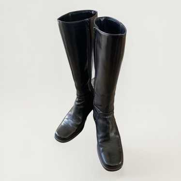 Himiko Long Boots Black Chunky Heel 23