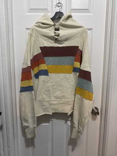 Kapital Kapital Paneled Stripe Button-Up Hoodie Cr