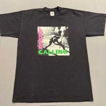 ビンテージThe Clash London Calling Tシャツ Official The Clash T Shirt London Calling Mens Black Punk