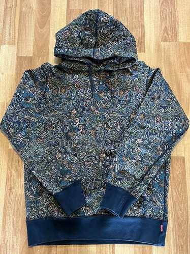 Supreme Supreme 2011 navy blue paisley hoodie swea