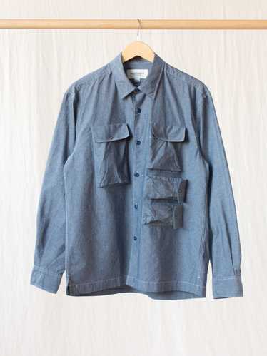 Eastlogue Utility Field Shirt Blue Chambray Size M