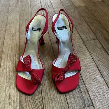 Stuart Weitzman Red Sparkle Heels Size 6