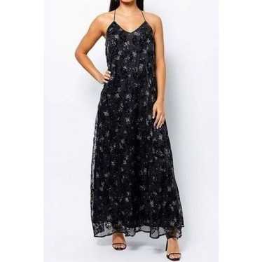 Sugarlips Black Floral Maxi Dress