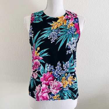 Vintage Tropical Floral Top