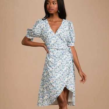 Lulus floral wrap cottagecore dress