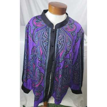 Bob Mackie Wearable Art Womens XL Purple Bright Pa