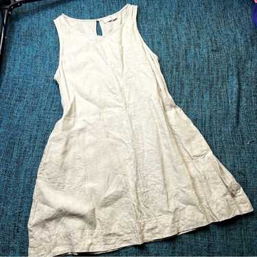 St Tropez West 100% Linen Sleeveless Casual Dress 