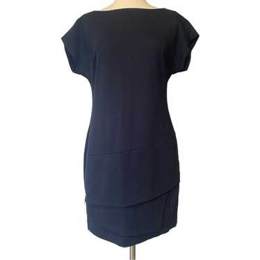 Banana Republic Sheath Dress | Blue Asymmetrical L