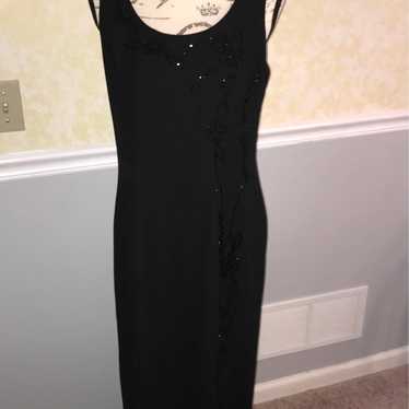 Black beaded formal dress