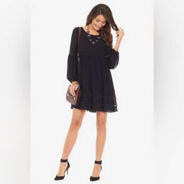 MAX Studio | Black Boho Peasant Babydoll Dress