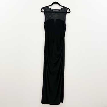 Ralph Lauren Evening Gown Black Mesh V-neckline