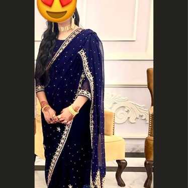 Indian heavy work saree