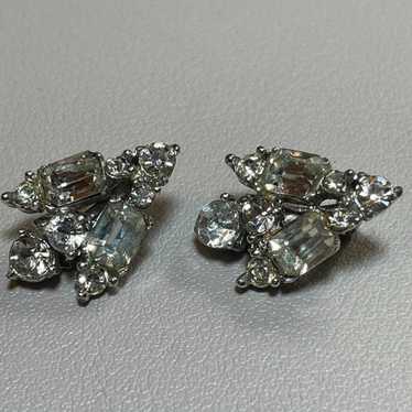 Bogoff Rhinestone Clip On Earrings