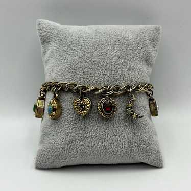 Vintage gold tone charm Bracelet