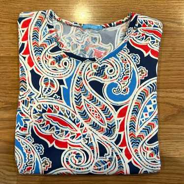 J. McLaughlin Signature Tee in Paisley Print