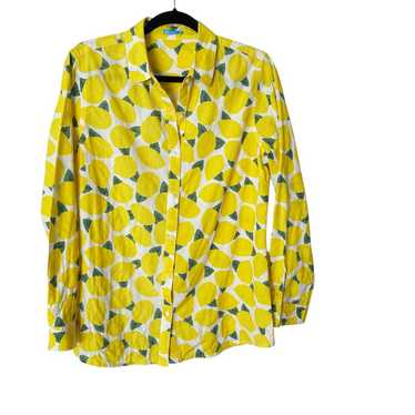 J McLaughlin Lemon Print Button Down Shirt