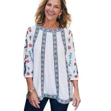 Soft Surroundings Eleandra Gauze Tunic Size M