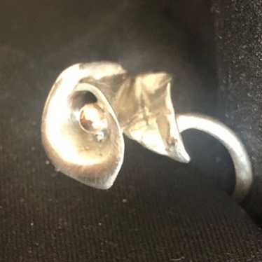 Vintage sterling Charles Krypell Calla Lily Ring