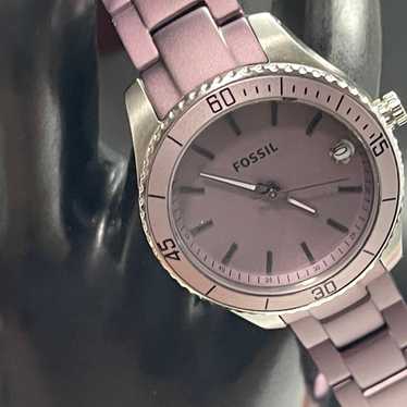 Purple Stainless Fossil Ladies Watch