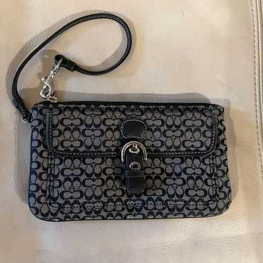 Vintage Coach Wristlet Canvas Monogram Signature B